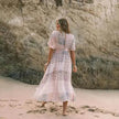 Women's Flowers Printed Dress Bohemian Irregular Beach Clothes