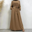Women's Lace Up Pocket Arab  Dress