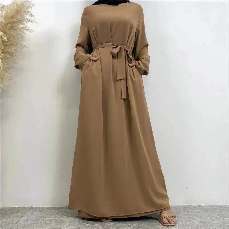 Women's Lace Up Pocket Arab  Dress