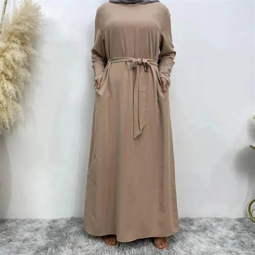 Women's Lace Up Pocket Arab  Dress