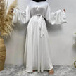 Women's Lace Up Satin Arab  Dress