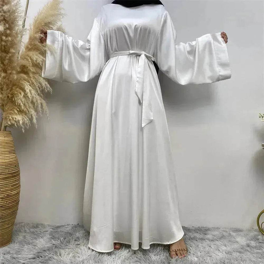 Women's Lace Up Satin Arab  Dress