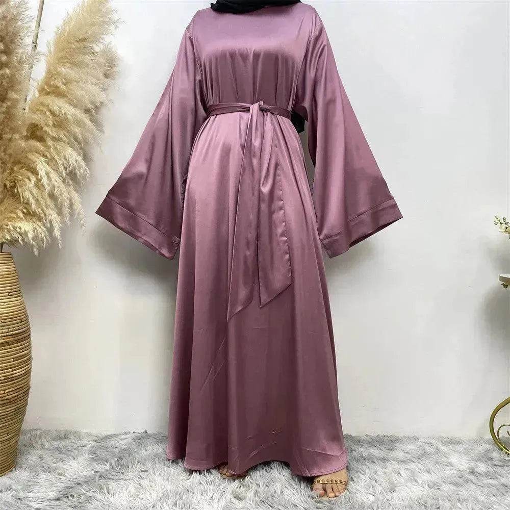 Women's Lace Up Satin Arab  Dress