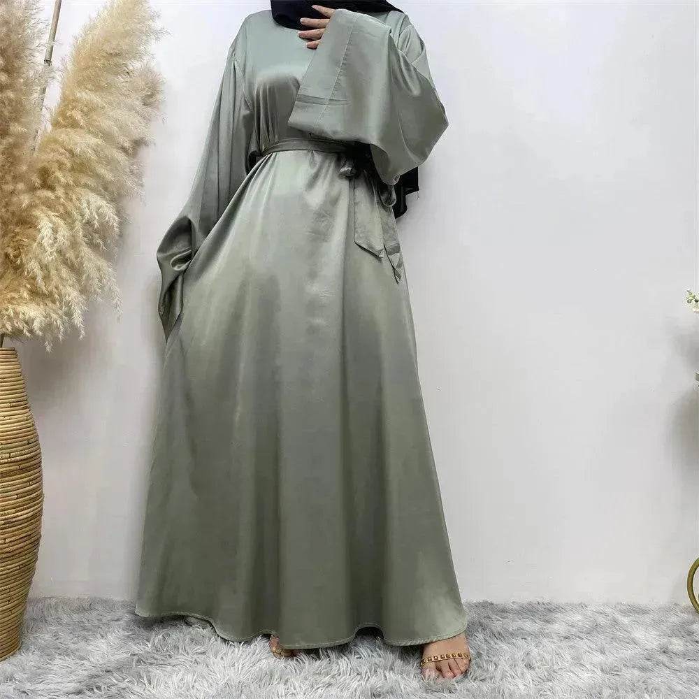 Women's Lace Up Satin Arab  Dress
