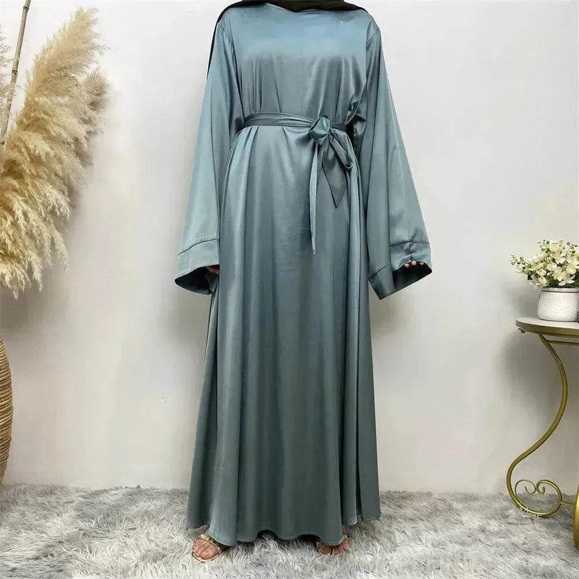Women's Lace Up Satin Arab  Dress