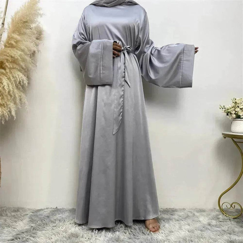 Women's Lace Up Satin Arab  Dress