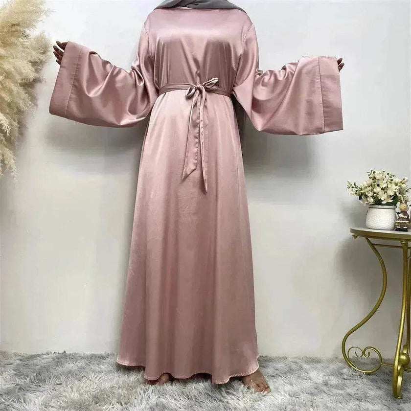 Women's Lace Up Satin Arab  Dress