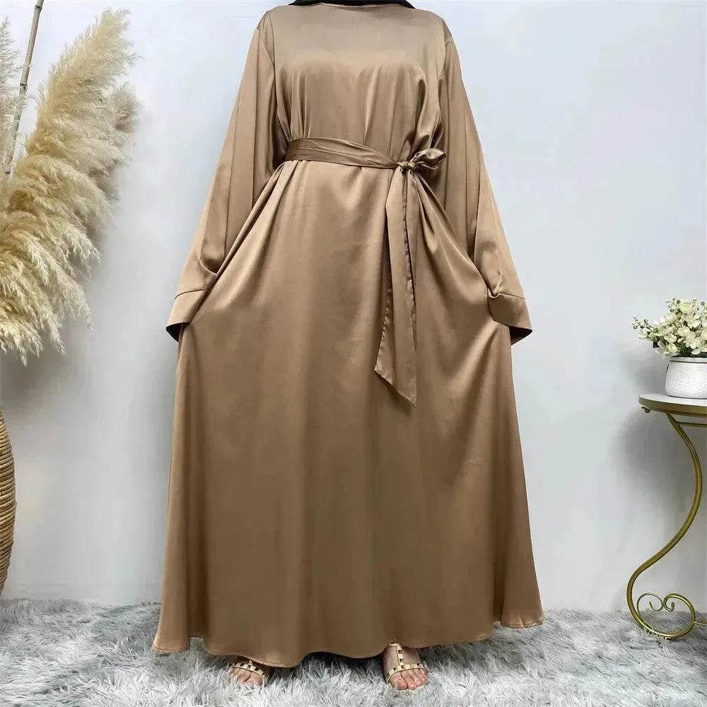 Women's Lace Up Satin Arab  Dress