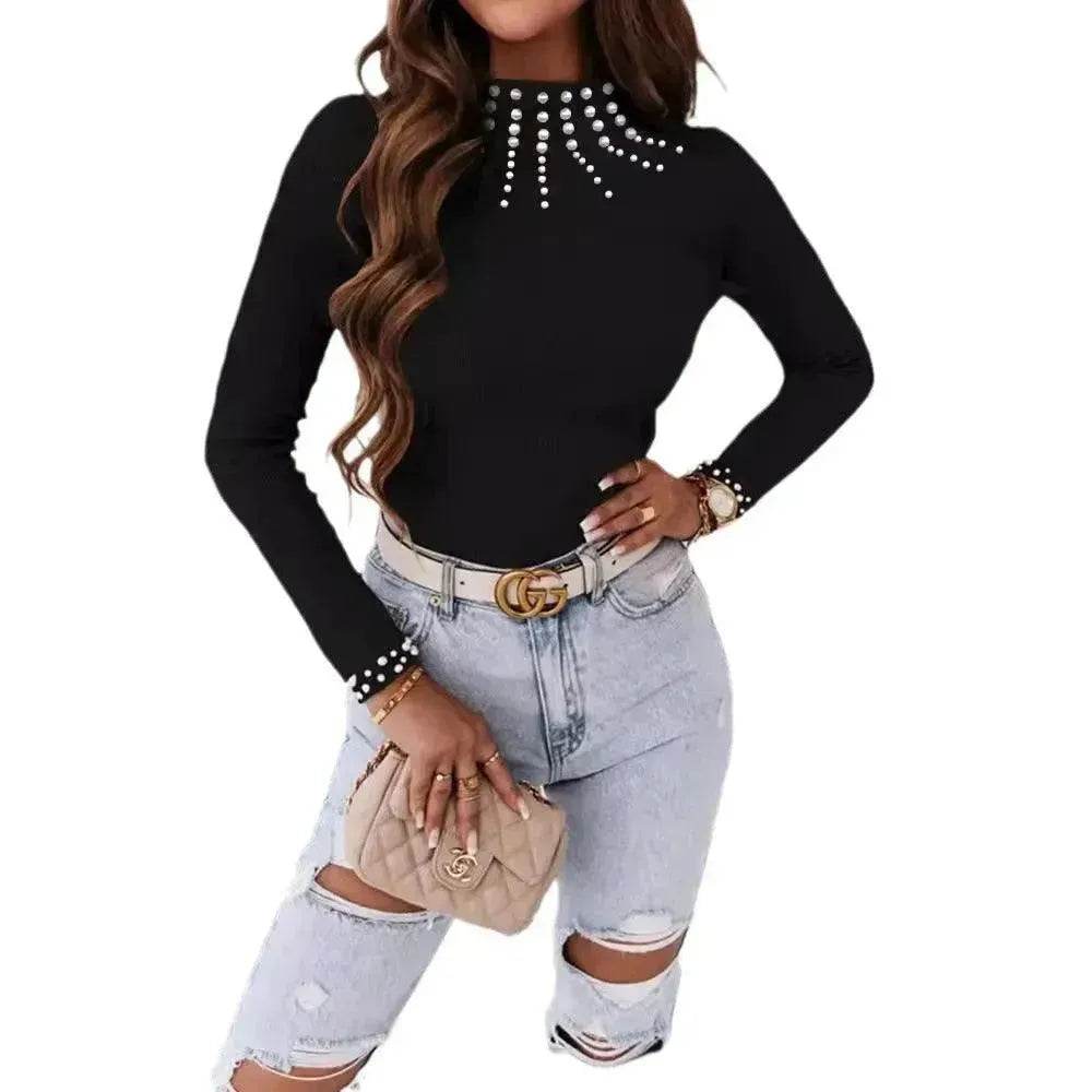 Women's Long-sleeved Tight Thread Top