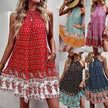 Women's Printed Wear Bohemian Casual Vacation Beach Style Independent Station Skirt