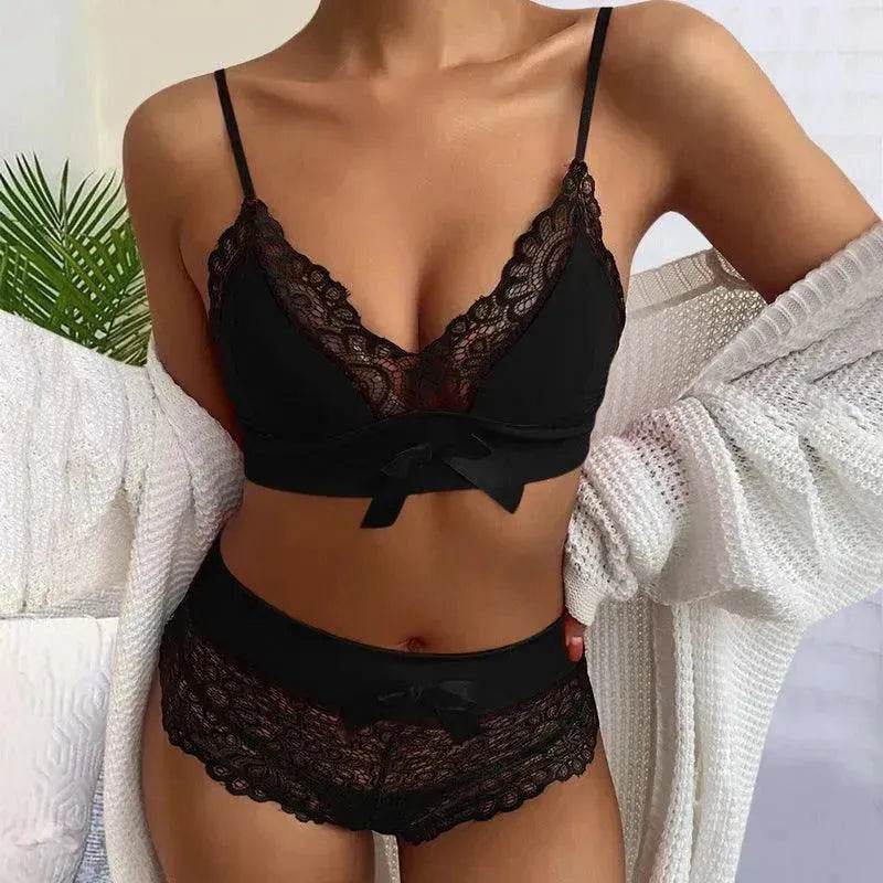 Women's Charming Lingerie Lace Suspenders Three-point Charming Lingerie