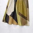 Women's Silk Satin Texture Printing Midi  Dress