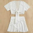 Women's Solid Color Two-piece Swimsuit Sun-proof Beach Dress