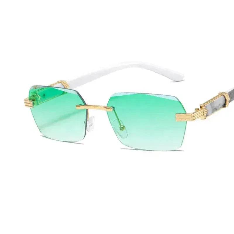 Women's Trimming Ocean Lens Rimless Sunglasses