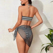 Women's Two-piece Swimsuit Bikini Tube Top Three-piece Suit