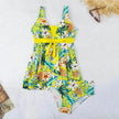 Women's V-neck Printed Split Bikini Swimsuit