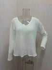 Women's V-neck Solid Color Fashion Knitted Blouse