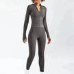 Women Yoga Zipper Long-sleeved Gym Exercise Fitness Suit