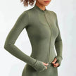 Women Yoga Zipper Long-sleeved Gym Exercise Fitness Suit
