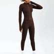 Women Yoga Zipper Long-sleeved Gym Exercise Fitness Suit