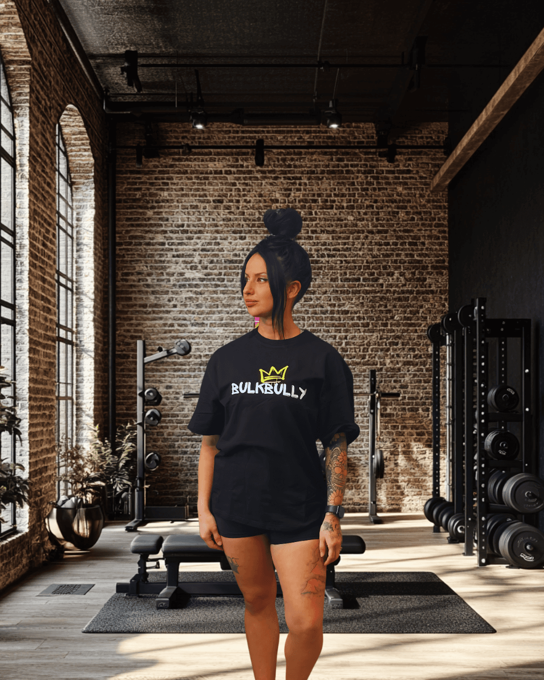 BulkBully GOALS Collection - T-shirt oversize noir pour femme