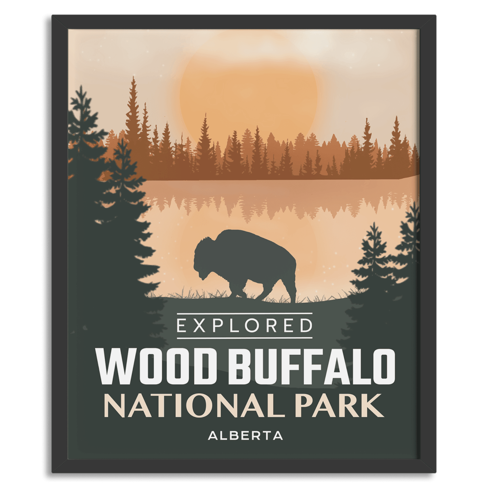 Wood Buffalo National Park 'Explored' Poster, Canada Parks