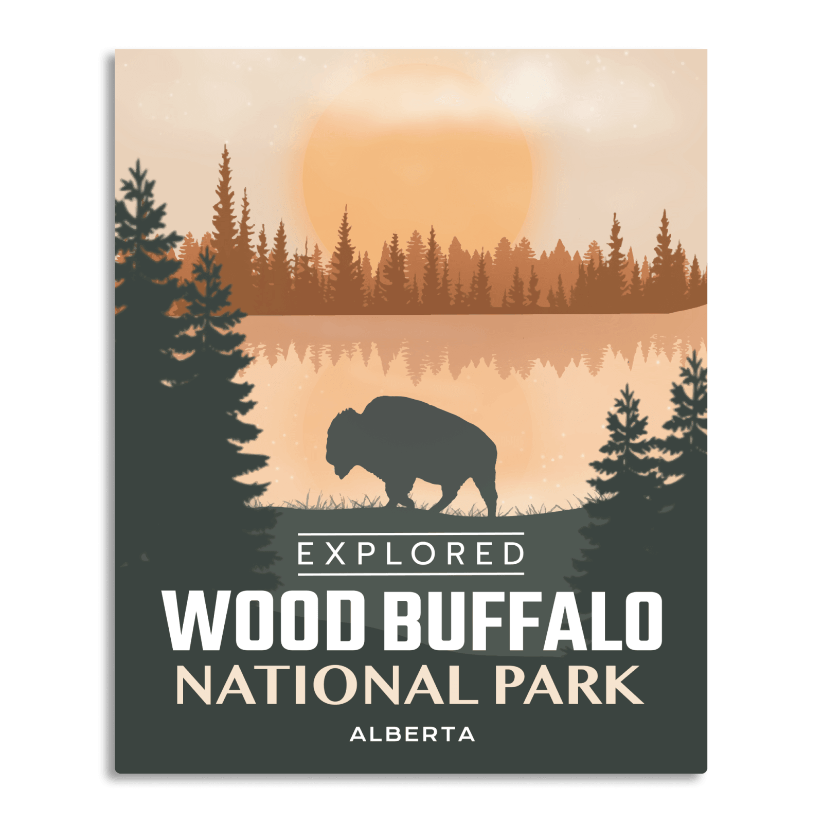Wood Buffalo National Park 'Explored' Poster, Canada Parks