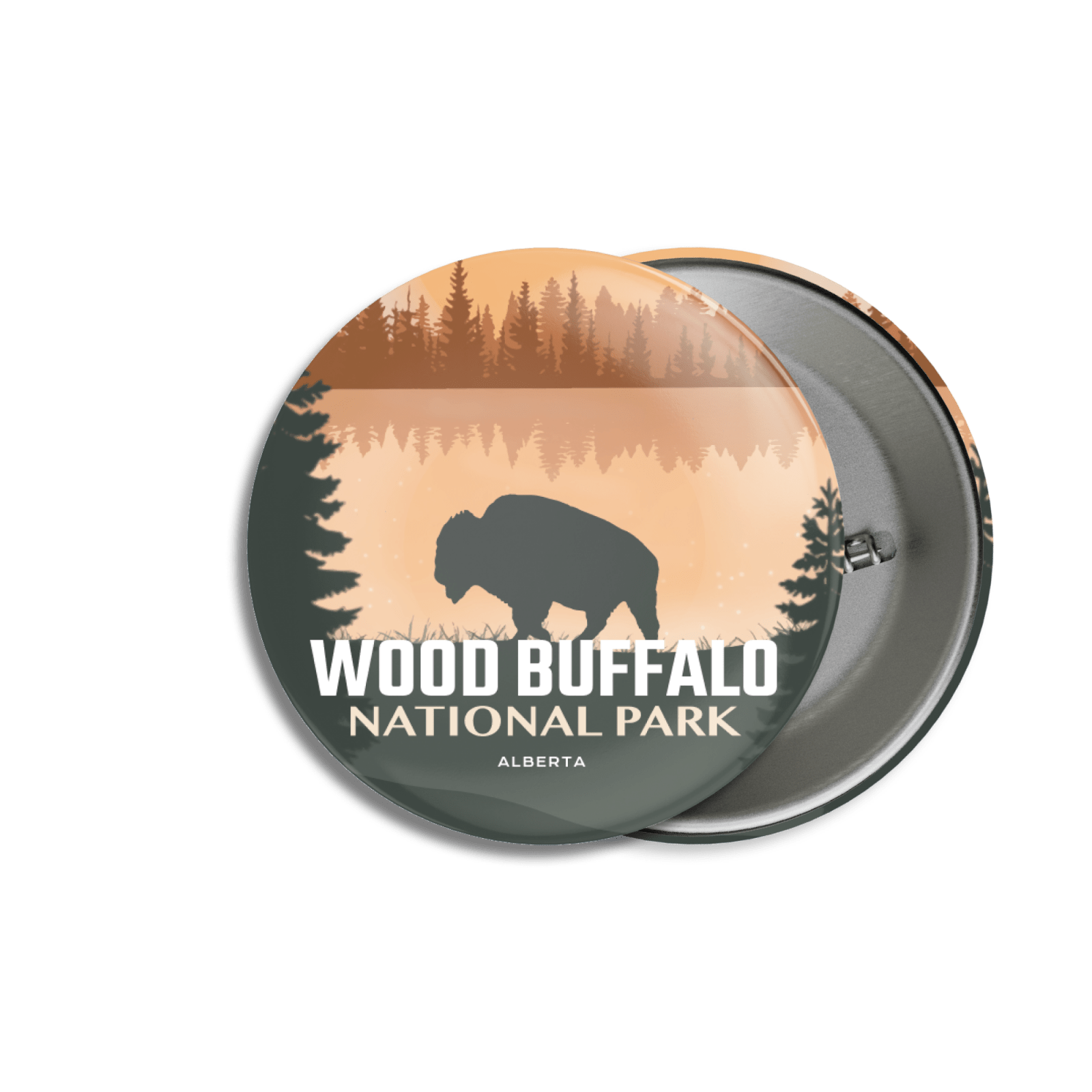 Wood Buffalo National Park of Canada Pinback Button, Canada Parks