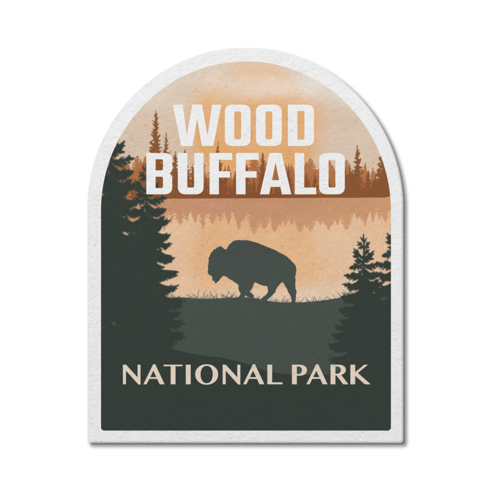 Wood Buffalo National Park of Canada Waterproof Vinyl Sticker, Canada Parks