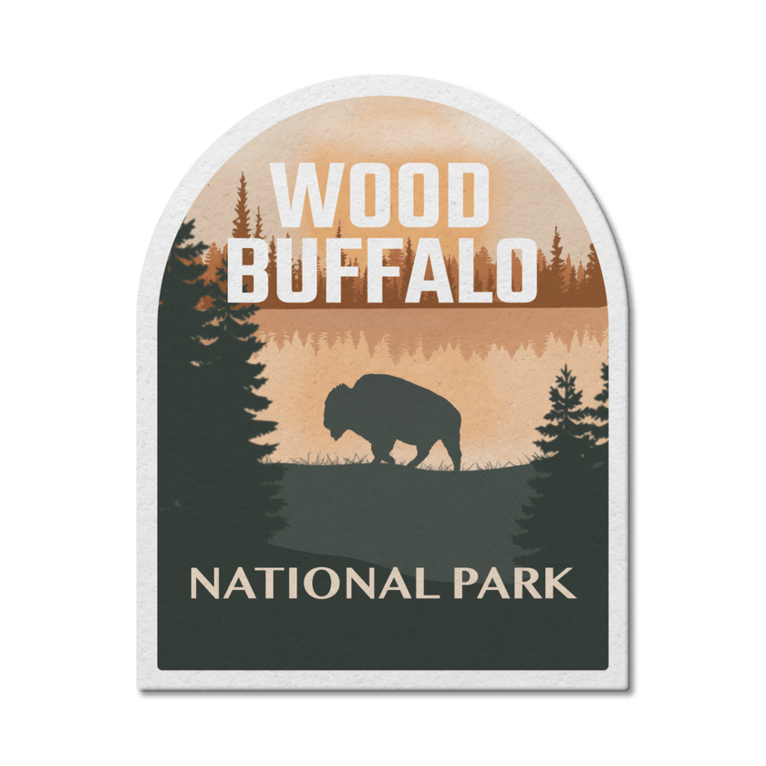 Wood Buffalo National Park of Canada Waterproof Vinyl Sticker, Canada Parks