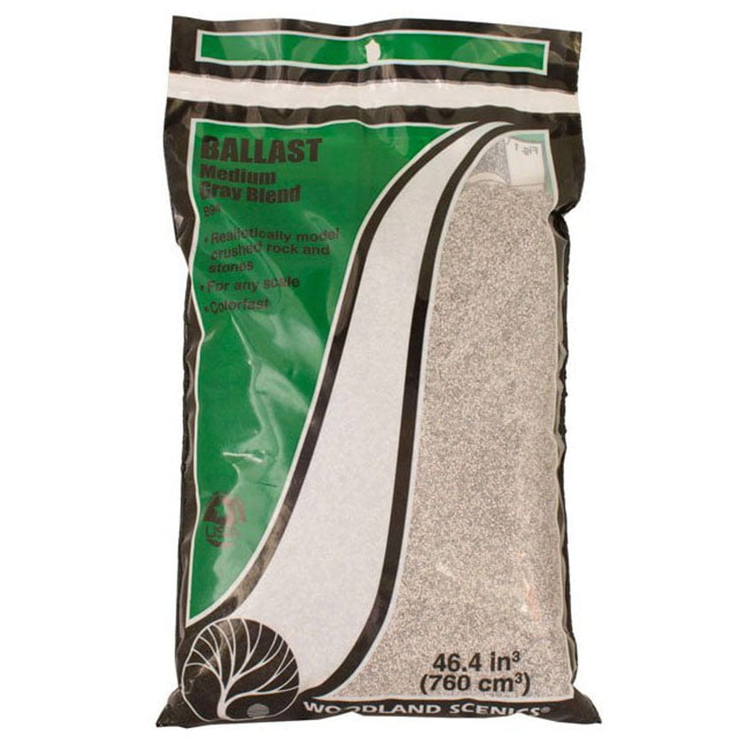Woodland Scenics B94 Medium Ballast Gray Blend 24oz (680g) NIB