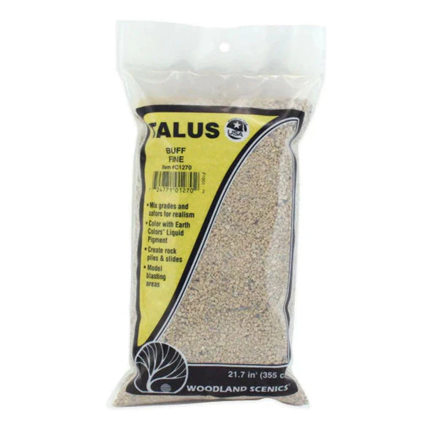 Woodland Scenics C1270 Talus Rock Debris Fine Buff 12oz (340g) NIB