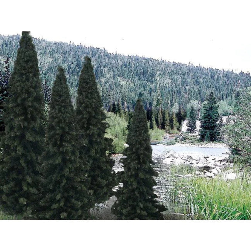 Woodland Scenics HO Ready Made Trees Evergreen Tree Value Pack 4 - 6