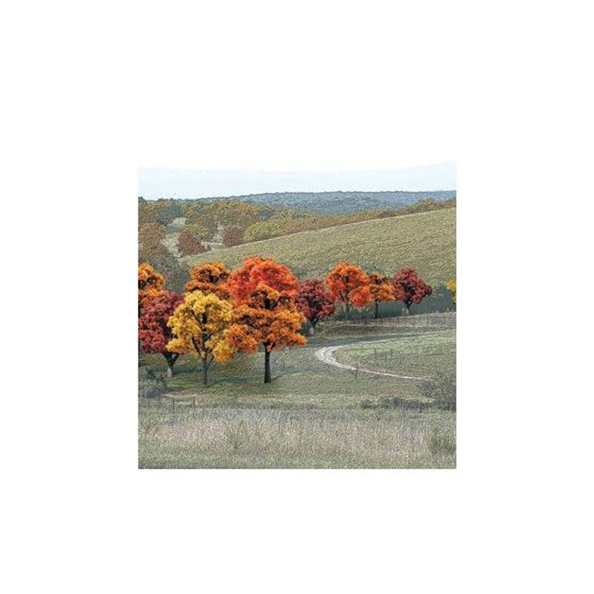 Woodland Scenics HO Ready Made Trees Fall Colors Deciduous Tree Pack 3/4 to 2