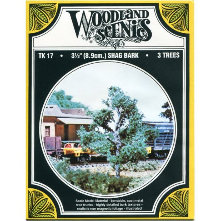 Woodland Scenics HO Small Tree Kits Deciduous Shag Bark 3-1/2
