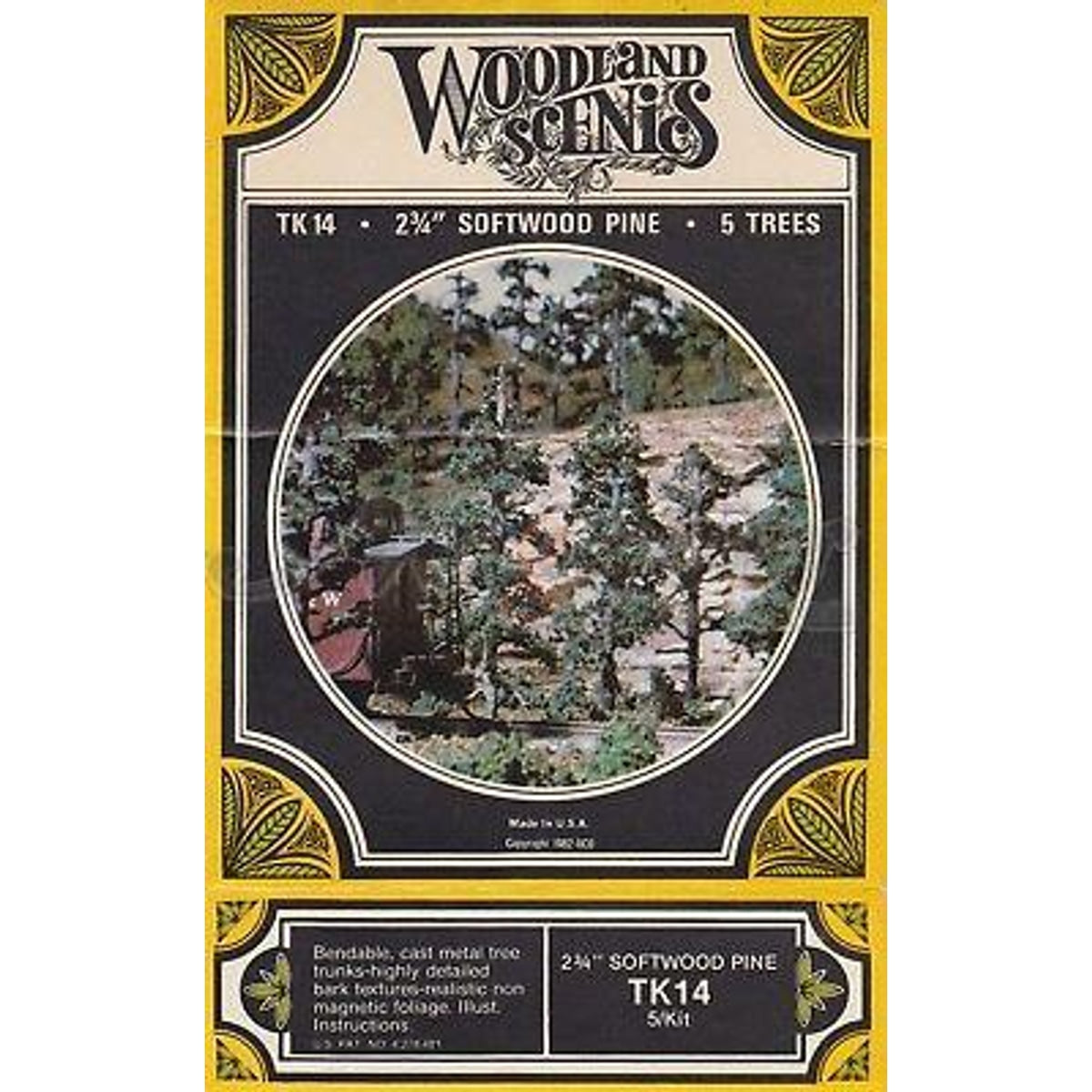 Woodland Scenics HO Small Tree Kits Pine Softwood Pines 3-1/4