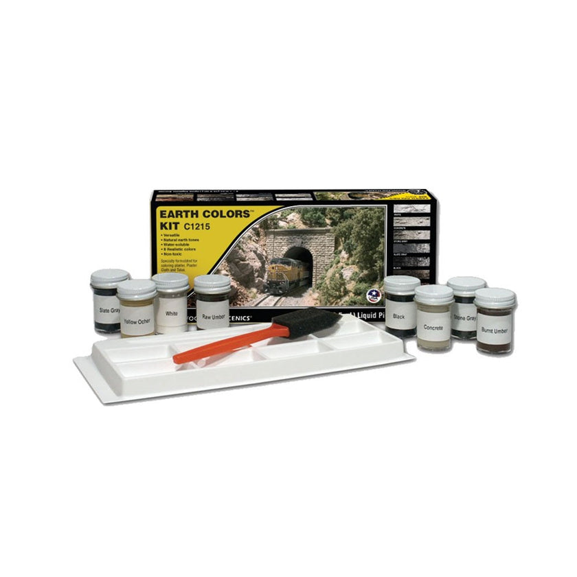 Woodland Scenics Liquid Pigment Earth Colors Kit Pkg of 8 1 fl oz (29.5ml)