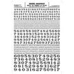 Woodland Scenics Model Graphics MG707 HO Dry Transfer Decals NO. Roman RR Black NIB