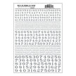 Woodland Scenics Model Graphics MG712 HO Dry Transfer Numbers Railroad Roman Silver Decals NIB
