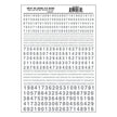 Woodland Scenics Model Graphics MG731 HO Dry Transfer Decals Numbers Gothic R.R. Silver NIB