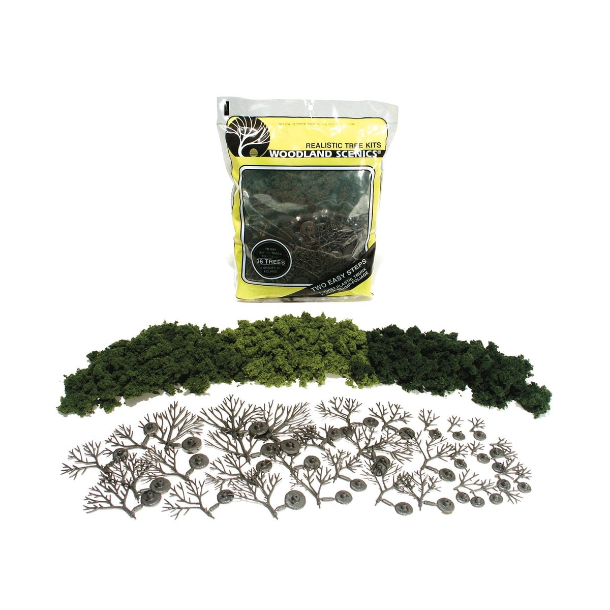 Woodland Scenics Realistic Trees Kits Green Deciduous Mixed Green 5 to 7