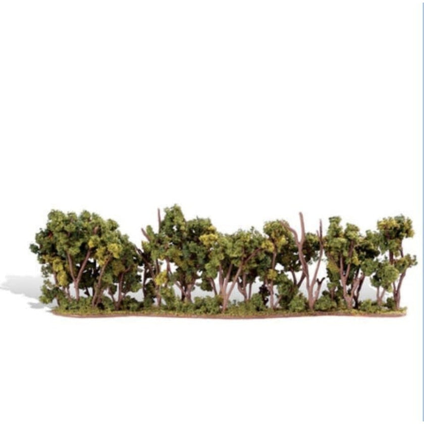Woodland Scenics Woodland Classics Hedge Row Ready Made Trees 8-1/4 x 1 to 4