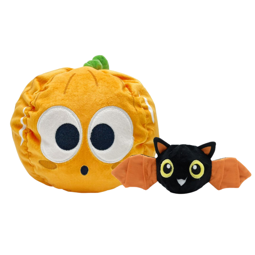Spooked Pumpkin | Rip'n Reveal 3 in 1 Plush Dog Toy