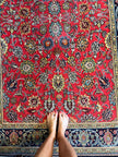 Wool and silk Qum rug|6’7”x4’6”