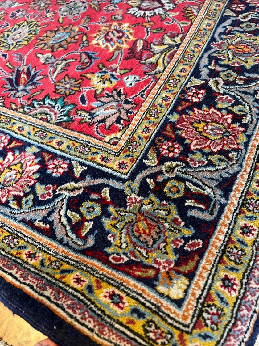 Wool and silk Qum rug|6’7”x4’6”