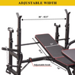 Adjustable Workout Bench with Weight Sets