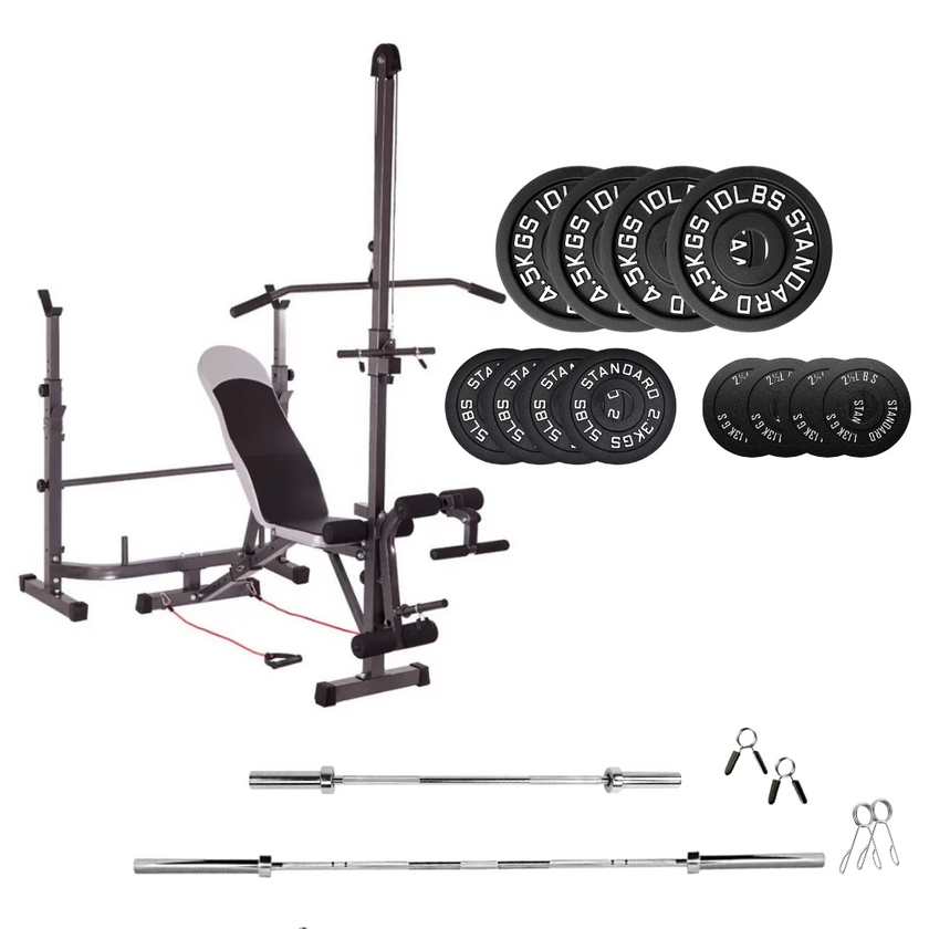 Adjustable Workout Bench with Weight Sets