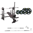 Adjustable Workout Bench with Weight Sets