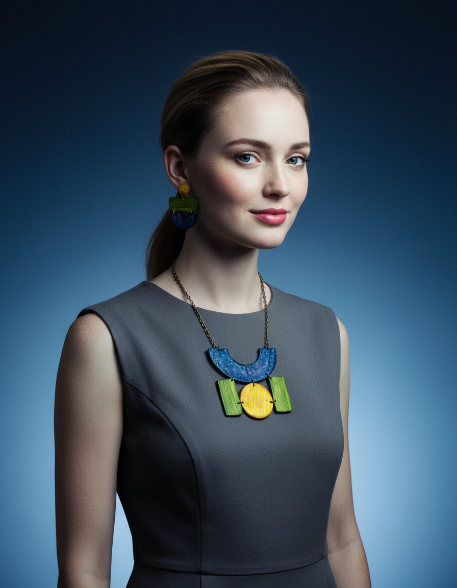 Bold Wide Statement Earrings- 