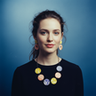 Pastel Statement Earrings Handmade from Polymer Clay & Marbled with Alcohol Ink